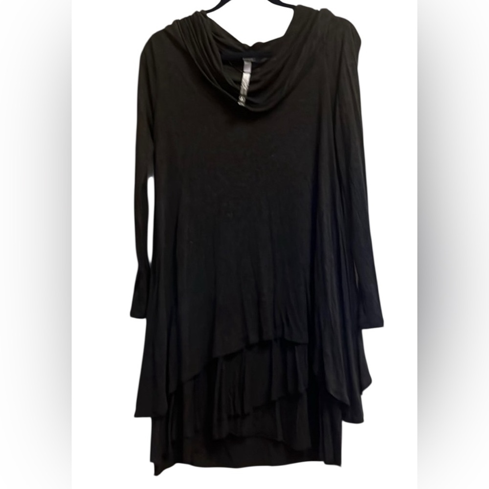 Kensie Fit & Flare Dress Size L Long Sleeve Cowl Neck